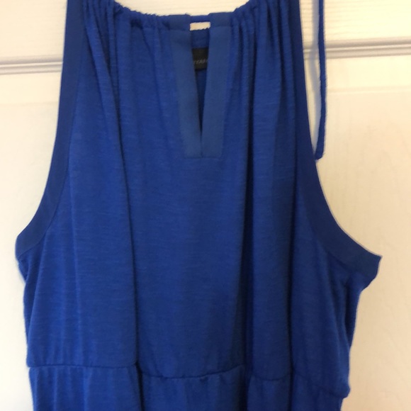 Lane Bryant royal blue sundress with chiffon detailing - Picture 2 of 9
